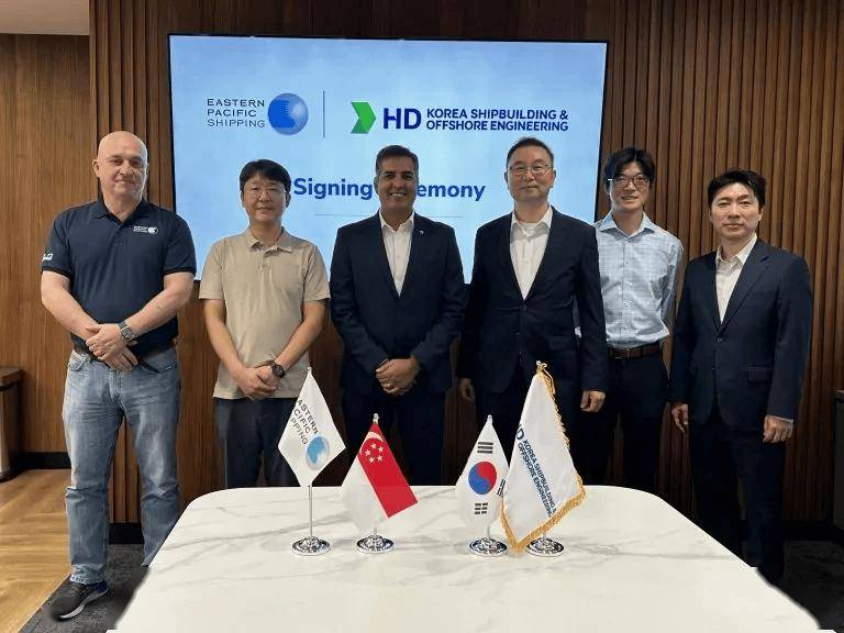 东太平洋EPS就四艘LNG双燃料阿芙拉型油轮和韩国现代合作